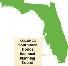 Florida map showing Collier County, Southwest Florida Regional Planning Council 